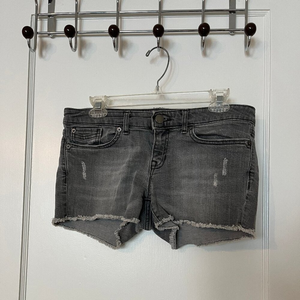 GAP Gray Denim Jean Shorts, Frayed